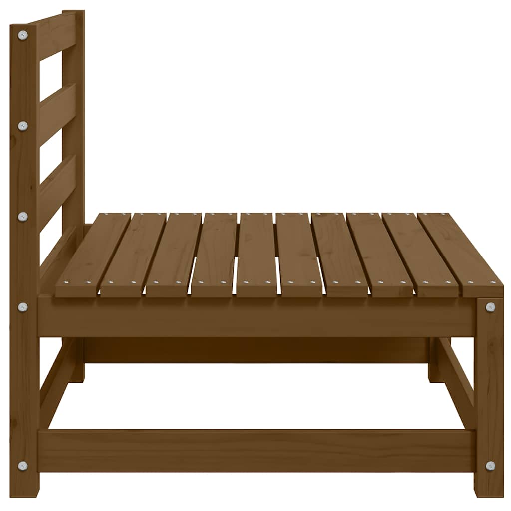 vidaXL Garten-Mittelsofas mit Creme Kissen 2 Stk. Massivholz Kiefer