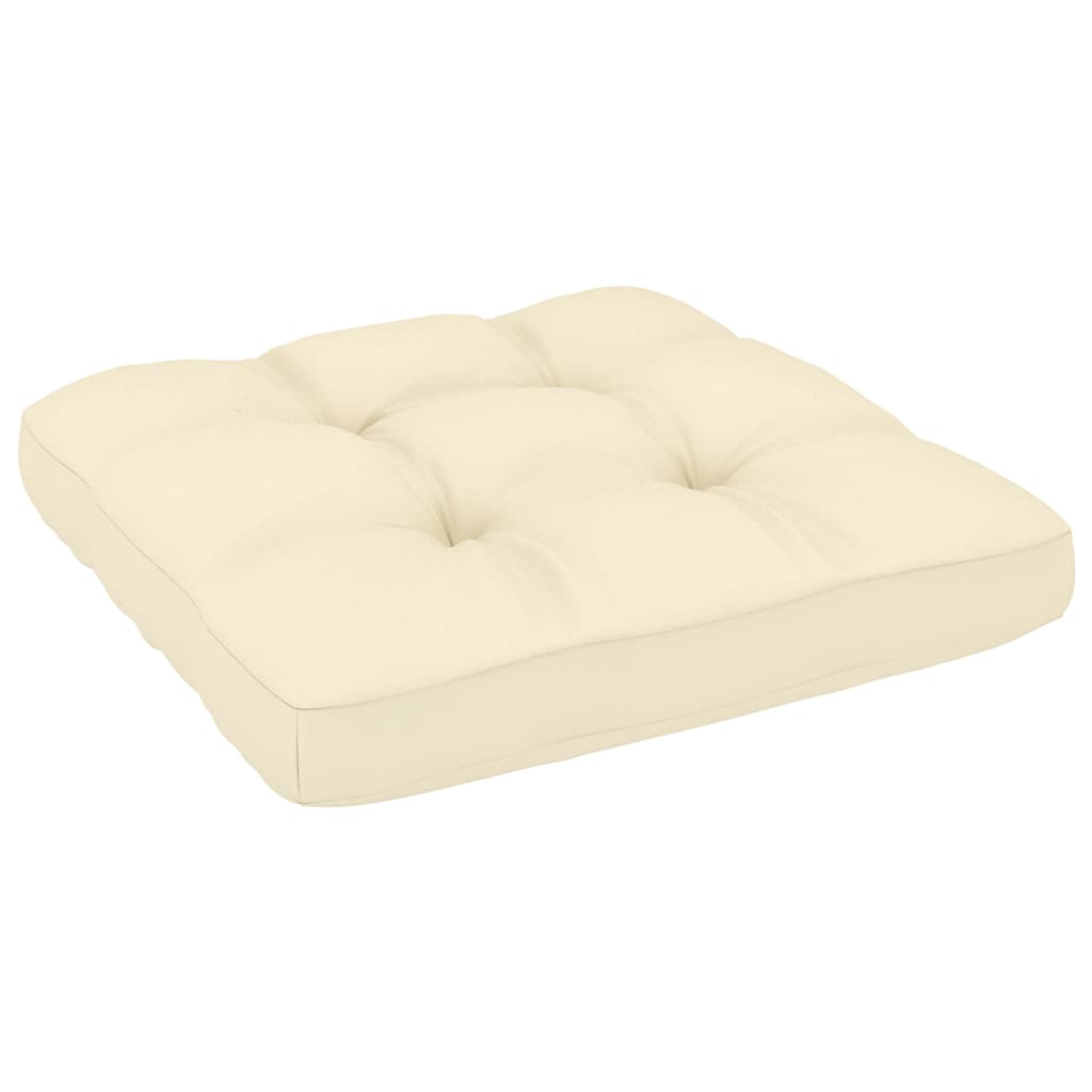 vidaXL Garten-Mittelsofas mit Creme Kissen 2 Stk. Massivholz Kiefer