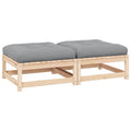 vidaXL Gartenhocker mit Kissen 2 Stk. Massivholz Kiefer