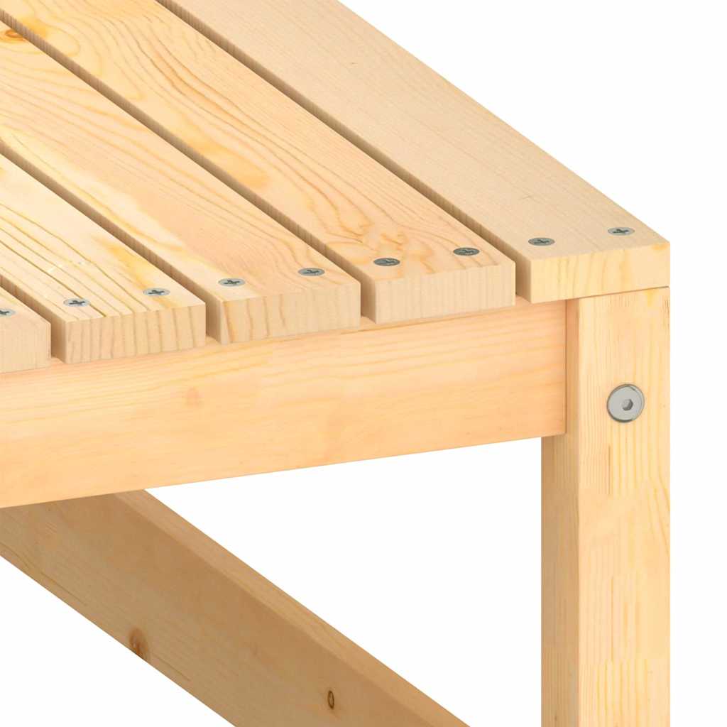vidaXL Gartenhocker mit Kissen 2 Stk. Massivholz Kiefer