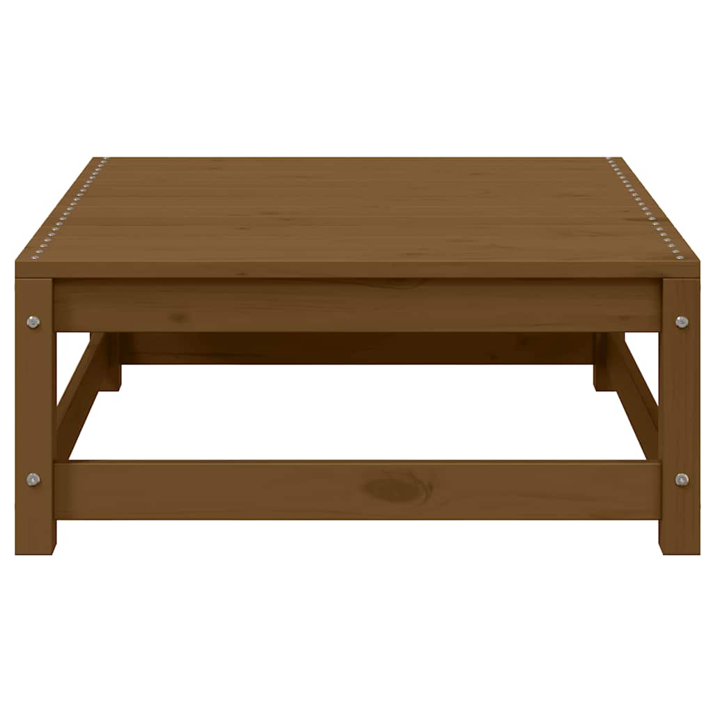vidaXL Garten-Fußhocker mit Kissen 2 Stk. Honigbraun Massivholz Kiefer