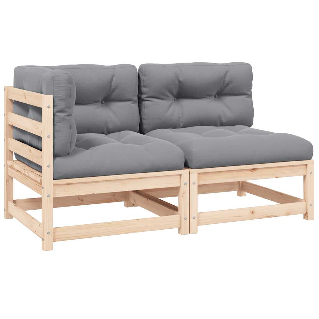 vidaXL 2-tlg. Garten-Lounge-Set mit Kissen Kiefer Massivholz