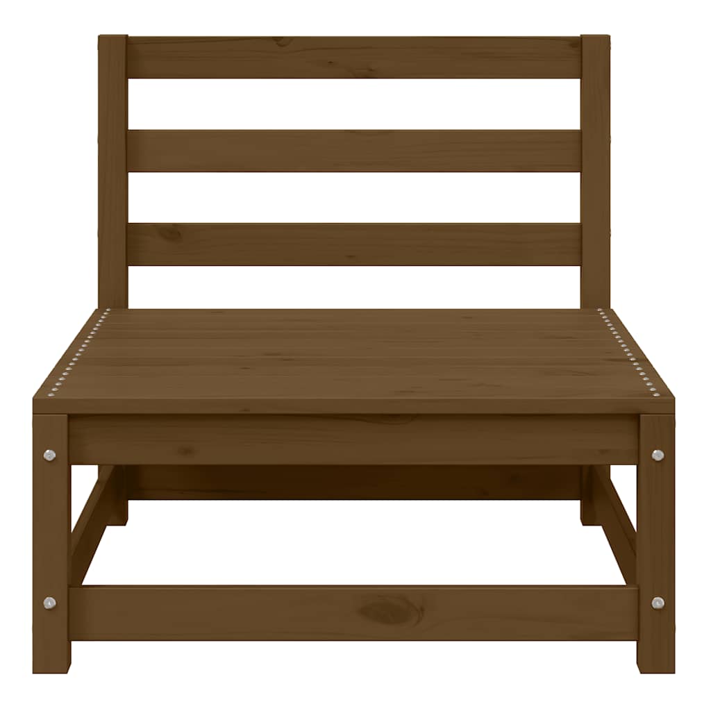 vidaXL 2tlg. Garten-Lounge-Set mit Kissen Honigbraun Massivholz Kiefer