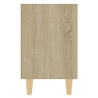 vidaXL Nachttische 2 Stk. Massivholz-Beinen Sonoma-Eiche 40x30x50cm
