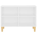 vidaXL TV-Schrank mit Massivholz-Beinen Weiß 69,5x30x50 cm