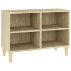 vidaXL TV-Schrank mit Massivholz-Beinen Sonoma-Eiche 69,5x30x50 cm