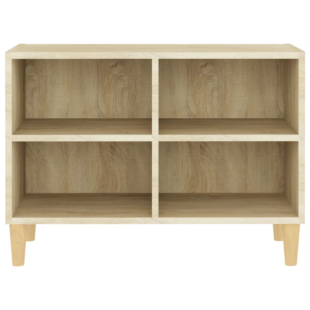 vidaXL TV-Schrank mit Massivholz-Beinen Sonoma-Eiche 69,5x30x50 cm