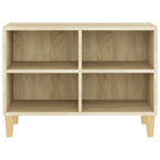 vidaXL TV-Schrank mit Massivholz-Beinen Sonoma-Eiche 69,5x30x50 cm