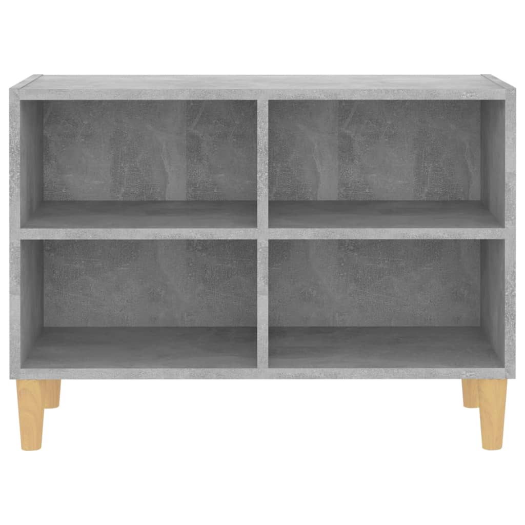 vidaXL TV-Schrank mit Massivholz-Beinen Betongrau 69,5x30x50 cm