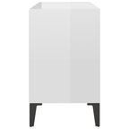 vidaXL TV-Schrank mit Metallbeinen Hochglanz-Weiß 69,5x30x50cm