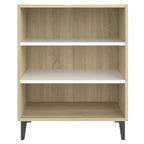 vidaXL Sideboard Weiß und Sonoma-Eiche 57x35x70 cm Holzwerkstoff