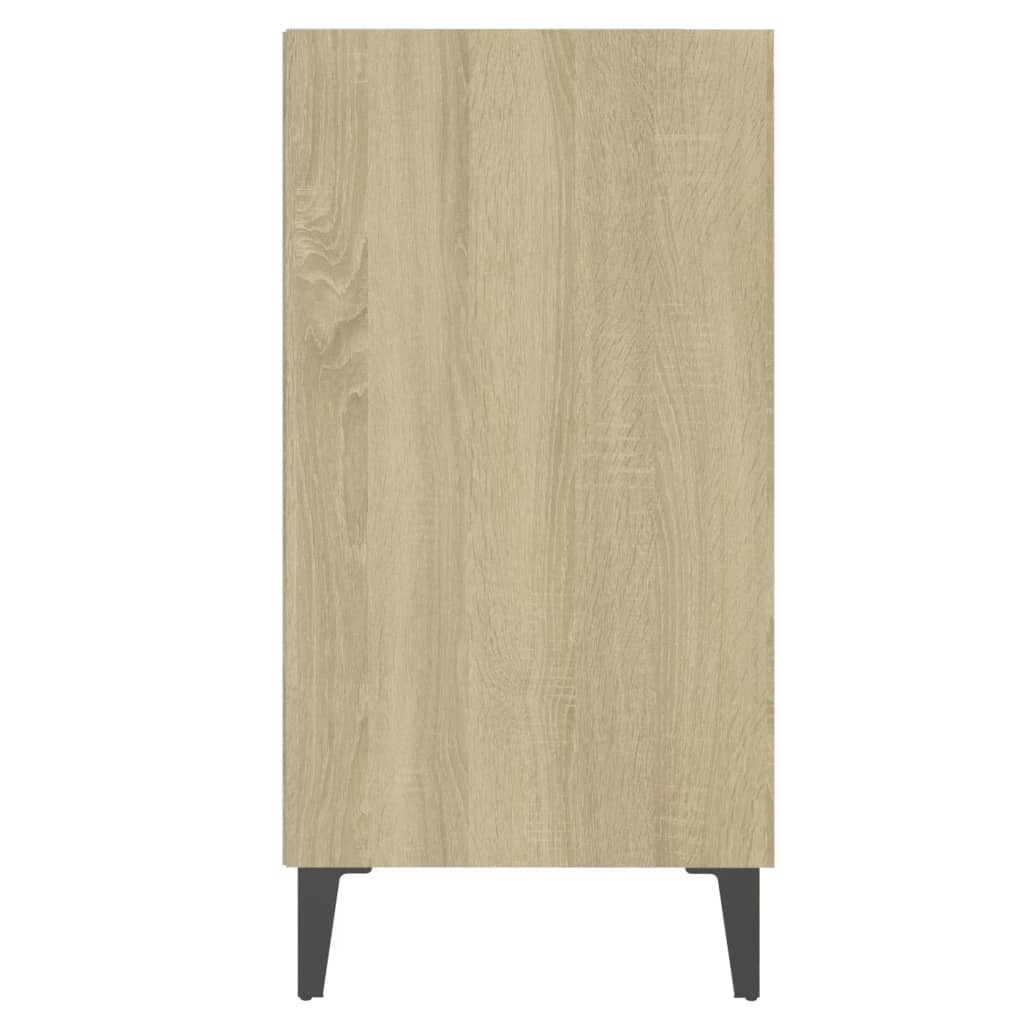 vidaXL Sideboard Weiß und Sonoma-Eiche 57x35x70 cm Holzwerkstoff