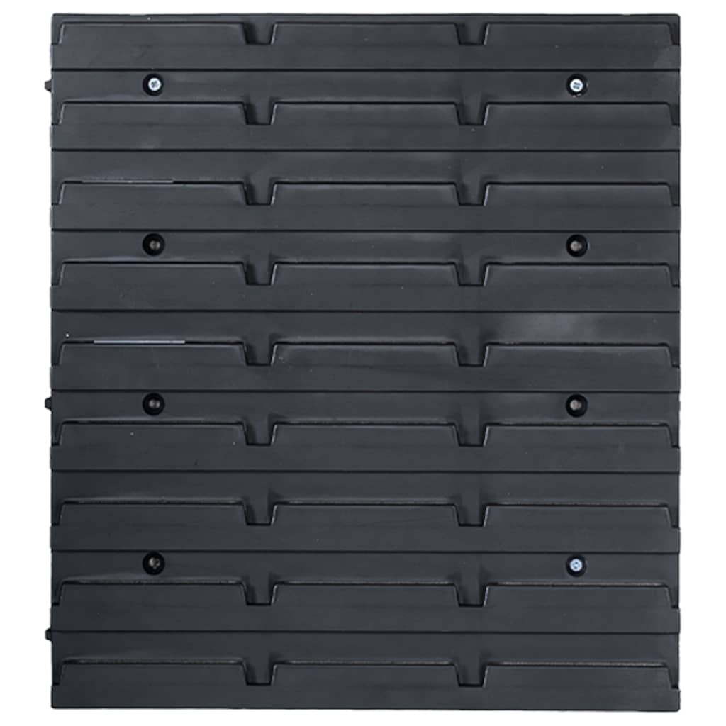 vidaXL 128-tlg. Behälter-Set für Kleinteile mit Wandplatten Blau