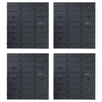 vidaXL 80-tlg. Behälter-Set für Kleinteile mit Wandplatten Rot Schwarz