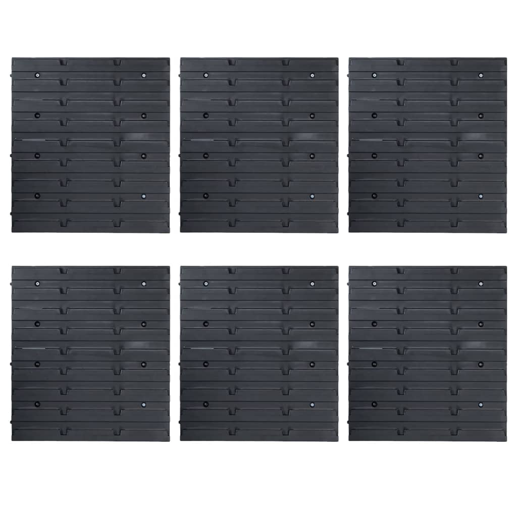 vidaXL 96tlg. Behälter-Set für Kleinteile mit Wandplatten Blau Schwarz