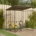 vidaXL Fahrradschuppen 190x190x222 cm Stahl Schwarz