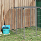 vidaXL Hundezwinger Silbern 110x110x110 cm Stahl