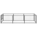 vidaXL | Tierkäfig ohne Tür | Schwarz 300 x 100 x 70 cm Stahl