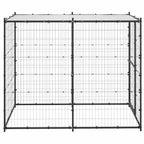 vidaXL Outdoor-Hundezwinger Stahl mit Überdachung 110x220x180 cm