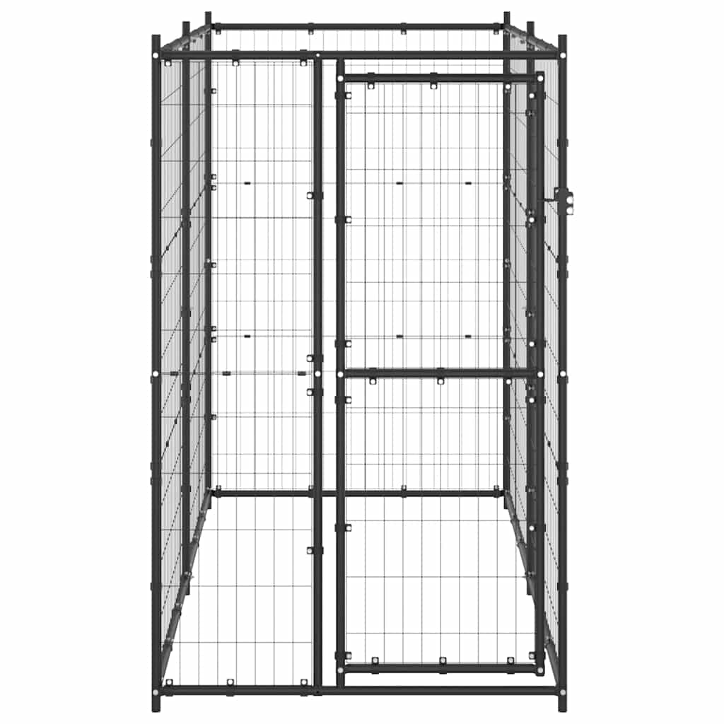 vidaXL Outdoor-Hundezwinger Stahl 110x220x180 cm