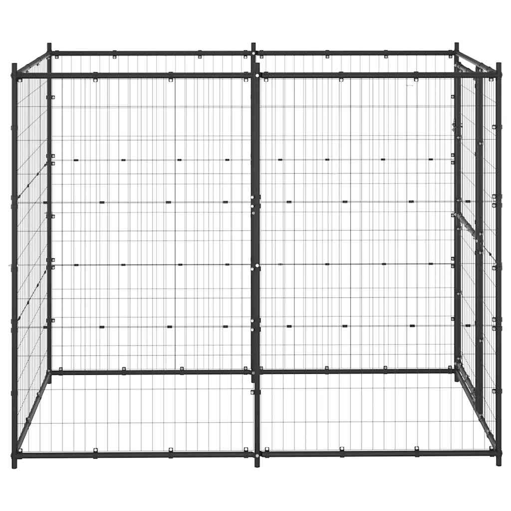 vidaXL Outdoor-Hundezwinger Stahl 110x220x180 cm
