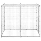 vidaXL Outdoor-Hundezwinger mit Dach Verzinkter Stahl 110x220x180 cm