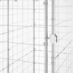 vidaXL Outdoor-Hundezwinger mit Dach Verzinkter Stahl 110x220x180 cm