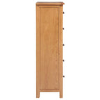 vidaXL Hohe Kommode mit Schubladen 45x32x110 cm Massivholz Eiche