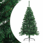 vidaXL Künstlicher Halb-Weihnachtsbaum mit Ständer Grün 120 cm PVC