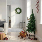vidaXL Künstlicher Halb-Weihnachtsbaum mit Ständer Grün 120 cm PVC