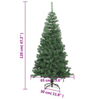 vidaXL Künstlicher Weihnachtsbaum mit Ständer 120 cm 230 Zweige