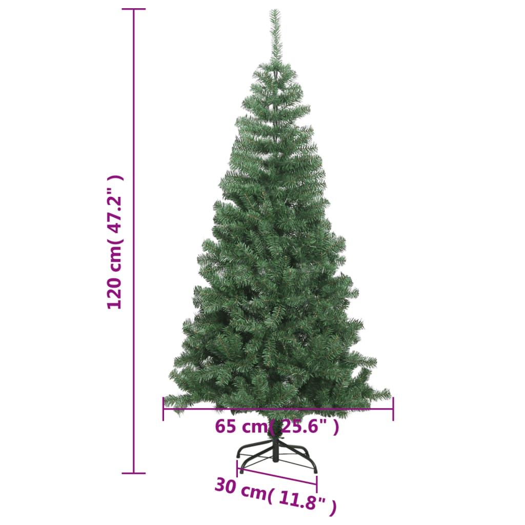 vidaXL Künstlicher Weihnachtsbaum mit Ständer 120 cm 230 Zweige