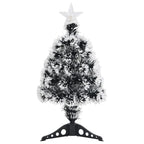 vidaXL Weihnachtsbaum mit Beleuchtung Grün und Weiß 64cm Glasfaser