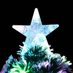 vidaXL Weihnachtsbaum mit Beleuchtung Grün und Weiß 64cm Glasfaser
