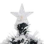 vidaXL Weihnachtsbaum mit Beleuchtung Grün und Weiß 64cm Glasfaser