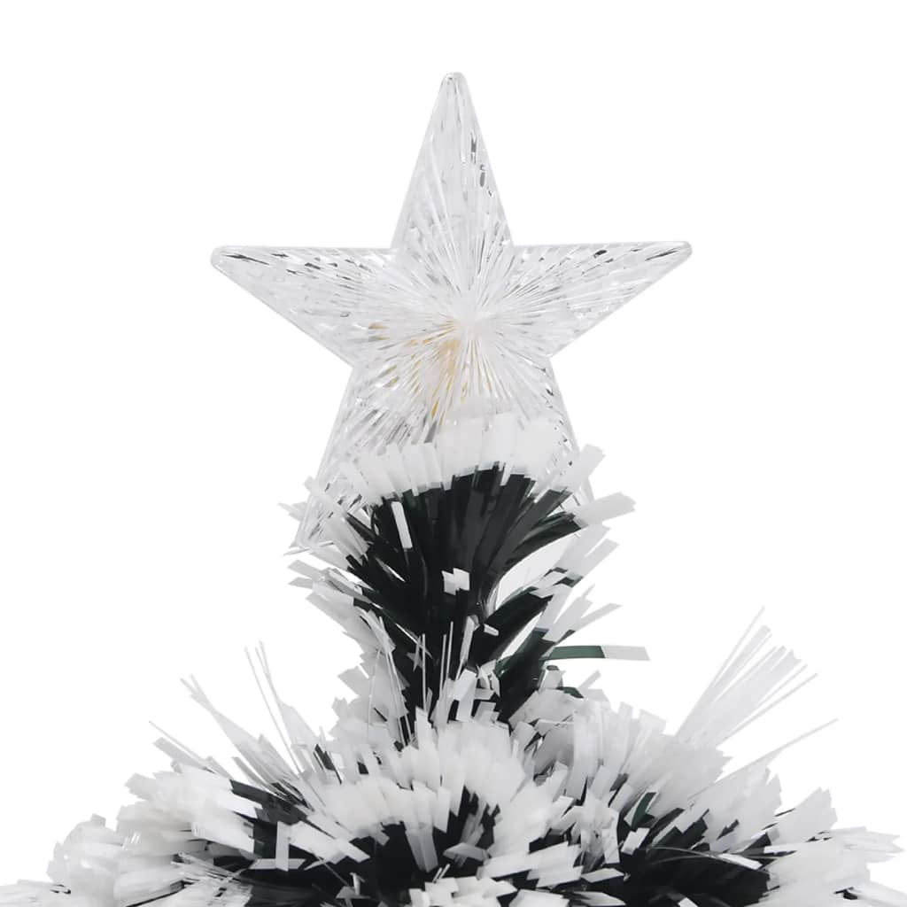 vidaXL Weihnachtsbaum mit Beleuchtung Grün und Weiß 64cm Glasfaser