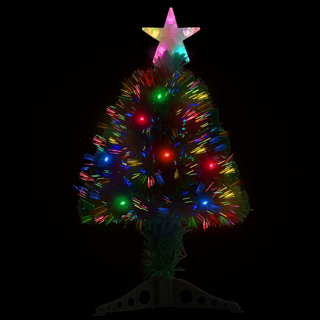 vidaXL Vorbeleuchteter Weihnachtsbaum mit Ständer und LED 64 cm Glasfaser