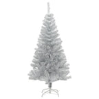 vidaXL Künstlicher Weihnachtsbaum mit Ständer Silber 120 cm PET