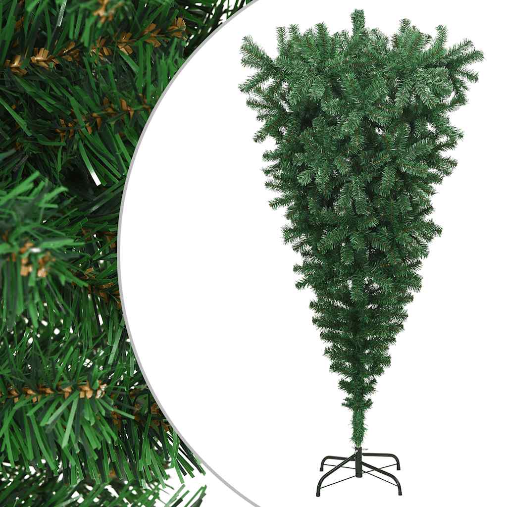 vidaXL Künstlicher Weihnachtsbaum mit Ständer Umgekehrt Grün 120 cm