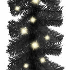 vidaXL Weihnachtsgirlande mit LED 10 m Schwarz