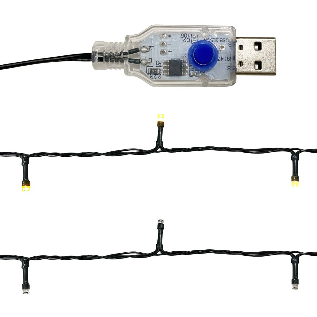 vidaXL Weihnachtsgirlande mit LED-Lichtern 20 m Blau