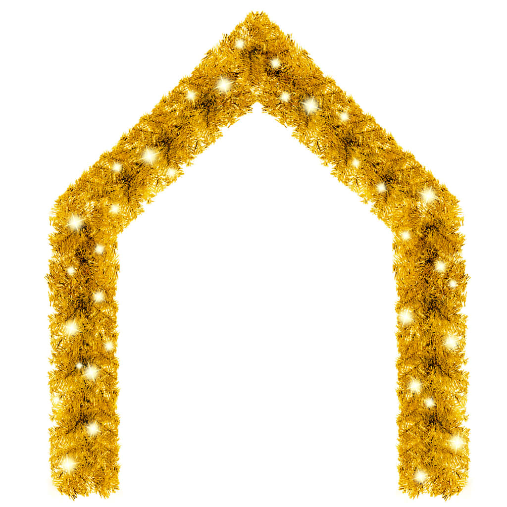 vidaXL Weihnachtsgirlande mit LED 5 m Golden
