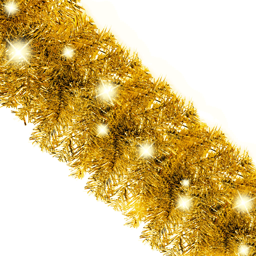 vidaXL Weihnachtsgirlande mit LED 5 m Golden
