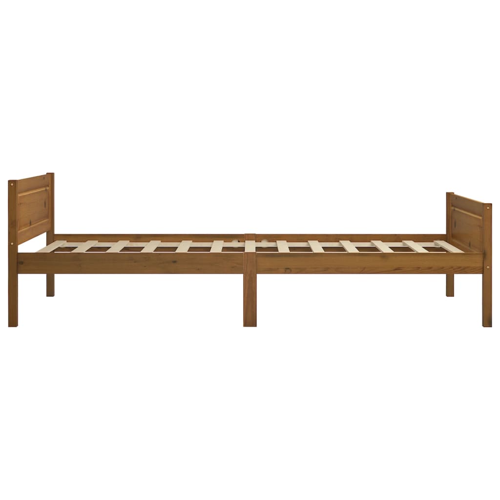 vidaXL Massivholzbett Kiefer Honigbraun 100x200 cm