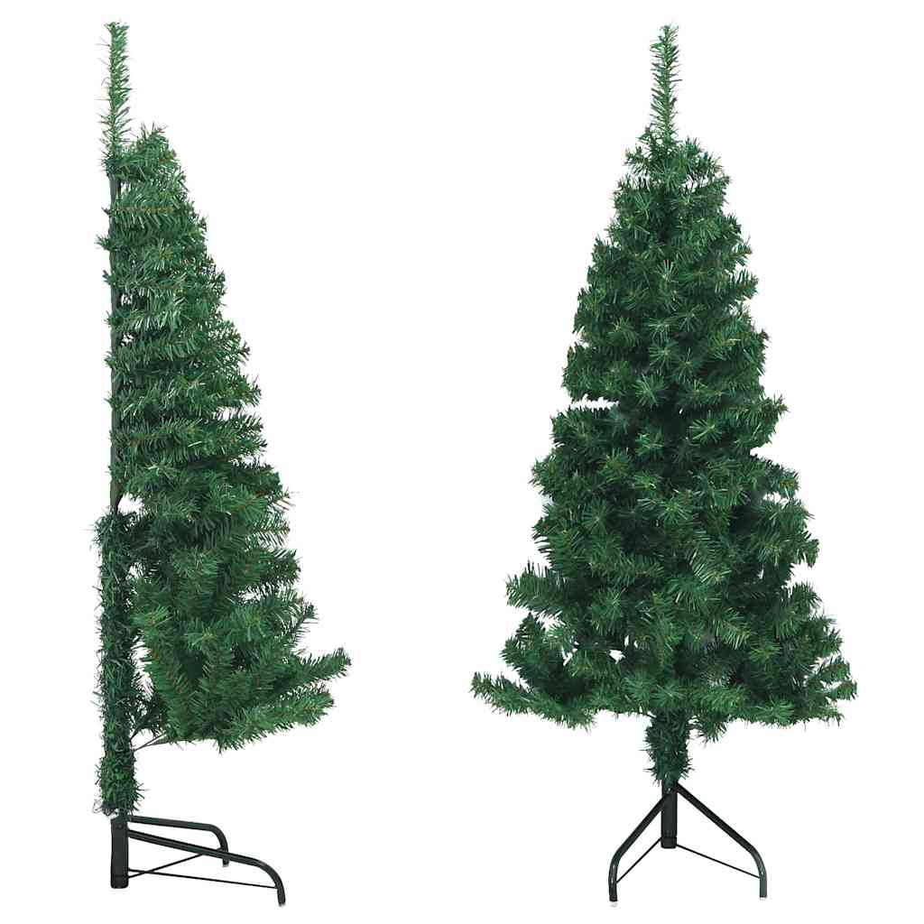 vidaXL Künstlicher Eck-Weihnachtsbaum Grün 120 cm PVC