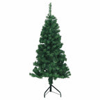vidaXL Künstlicher Eck-Weihnachtsbaum Grün 120 cm PVC