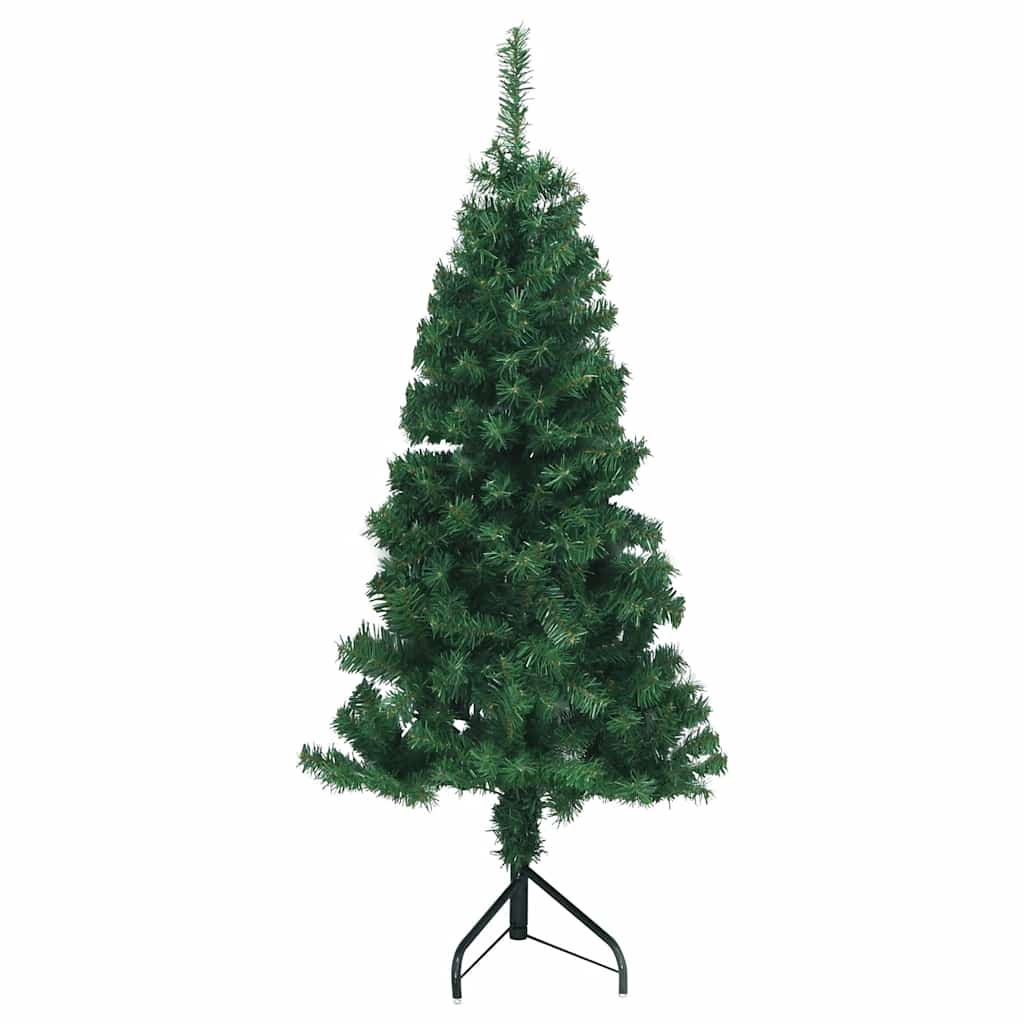 vidaXL Künstlicher Eck-Weihnachtsbaum Grün 120 cm PVC