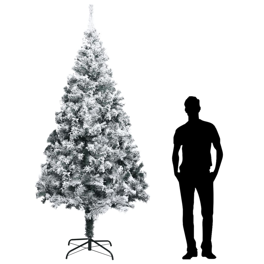 vidaXL Künstlicher Weihnachtsbaum Beschneit Grün 300 cm PVC