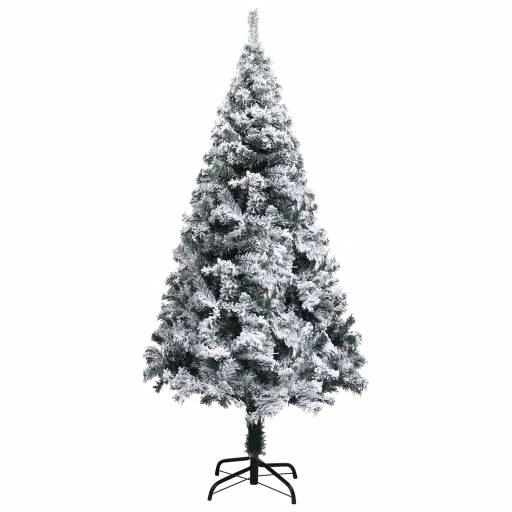 vidaXL Künstlicher Weihnachtsbaum mit Schnee Grün 120 cm PVC