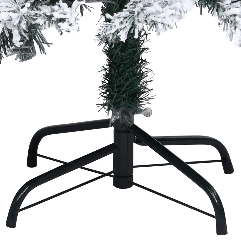 vidaXL Künstlicher Weihnachtsbaum mit Schnee Grün 120 cm PVC